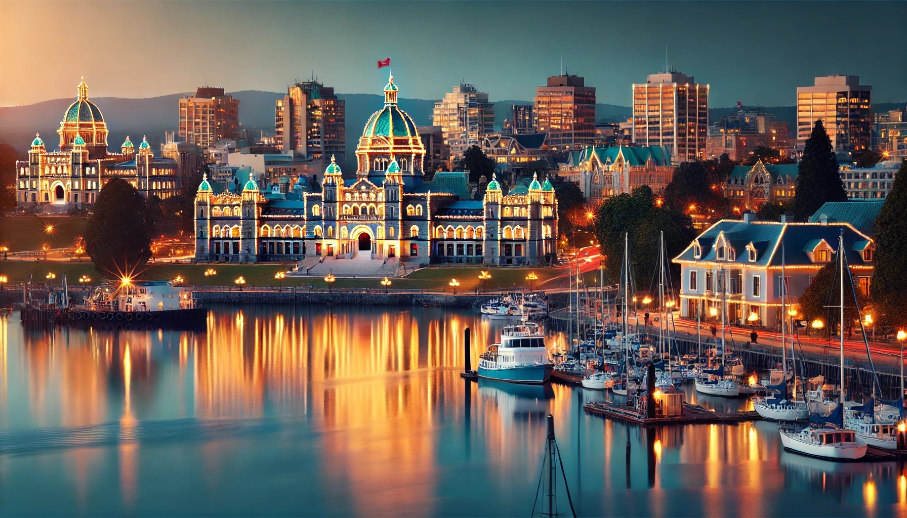 Ocean and city view in Victoria, BC, promoting recovery.